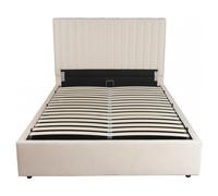 Lit avec coffre "Mia" - 140 x 190 cm - Beige Beige G