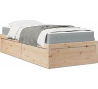 Lit avec matelas 90x200 cm pin massif