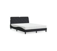 Lit avec Matelas, Lit Rembourré avec Coussin de Tête de Lit, Lit Double, Lit Adulte de Chambre à Coucher Intérieur, 3208654