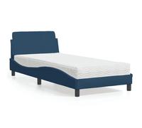 Lit avec Matelas Rembourré Adulte Chambre à Coucher Intérieur Tissu vidaXL