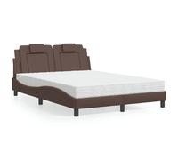 Lit avec Matelas Rembourré Double Adulte Gris 120x200 cm Similicuir vidaXL