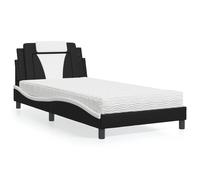 Lit avec Matelas Rembourré Double Adulte Gris 120x200 cm Similicuir vidaXL