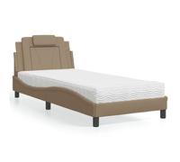 Lit avec Matelas Rembourré Double Adulte Gris 120x200 cm Similicuir vidaXL