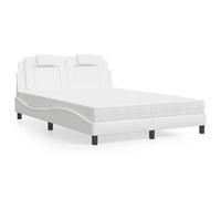 Lit avec Matelas Rembourré Double Adulte Gris 120x200 cm Similicuir vidaXL