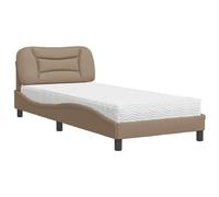 Lit avec Matelas Rembourré Meuble Adulte Chambre Intérieur Similicuir vidaXL