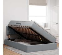 vidaXL Lit avec rangement et matelas avec matelas Noir 120 x 190 cm