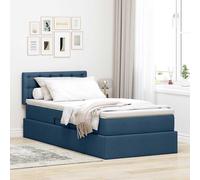 vidaXL Lit avec rangement et matelas en bois d'ingénierie Gris foncé 140 x 200 cm