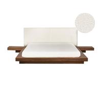 Lit avec sommier Bouclé ZEN 160 x 200 cm Frêne marron