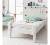 Lit Avec Sommier Pin Massif Lilja Blanc 90X200