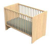 Lit avec têtes de lit arrondies en bois décor chêne miel - CANNELLE