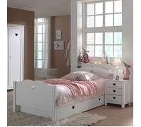 Vipack Ensemble de meubles pour enfant Amori Lit gigogne Blanc Bois Panneaux de particules