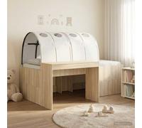 vidaXL Lit tunnel 4 pièces Artisanat et chêne rose, ensemble de chambre moderne, cadre de lit rectangulaire, espace sous lit, meubles en bois, cadre moderne