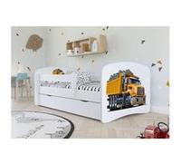 Lit babydreams 2 blanc camion tiroir et matelas inclus 140/70
