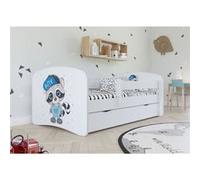 Lit babydreams 2 blanc raton laveur tiroir et matelas inclus 160/80