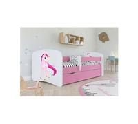 Lit babydreams bleu licorne sans tiroir sans matelas 140/70