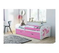 Lit babydreams fée rose avec des papillons avec un tiroir sans matelas 140/70