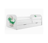Lit babydreams petit dino blanc avec un tiroir sans matelas 180/80