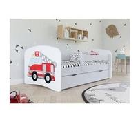 Lit babydreams pompier bleu sans tiroir sans matelas 140/70