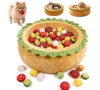 Lit Bac Hamburger Animal, Lit Forme Hamburger Chien Chat, Nid Petit Chien | Lit Apaisant Hamburger Chiot Chaton, Jouets Peluche Nourriture Inclus, Double Fonction Repos Jeu, Lit Lavable Chien Chat
