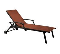 Lit bain de soleil Proloisirs Florence - Graphite / Sienne