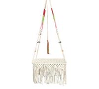 Lit Balançoire Boho Cat - Hamac suspendu en macramé, chaise en coton tissé à la main | Lit intérieur mural pour chatons petits chats Confortable et relaxant Meubles pour animaux de compagnie bohème