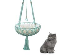 Lit balançoire mural pour chat, lit balançoire pour chat avec fenêtre, hamac pour chat en macramé pour fenêtre | Lit balançoire hamac macramé | Étagères de sécurité pour chat avec joint