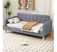 Lit Banquette 90 x 200 cm,Modern1 Place lit gigogne,2 in 1 lit Simple, Lit Fonctionnel escamotable ,Canapé-lit escamotable (Gris)