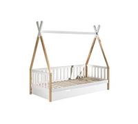 FLITT - Lit Banquette 90x200cm Forme Tipi avec Tiroir Blanc - Altobuy Blanc