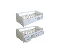 Lit Banquette Avec Gigogne - Blanc