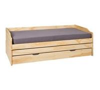 Lit Banquette Enfant Bois Axel 90x200cm Naturel Beige G