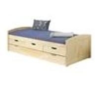 Lit Banquette Enfant Bois "Rob" 90x200cm Naturel