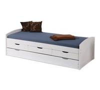 Lit Banquette Enfant en Bois "Rob" 90x200cm Blanc Blanc G