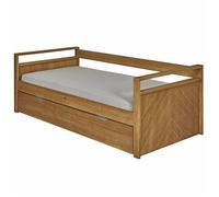 Lit banquette gigogne Ivy Bois 90x200 cm