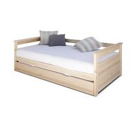 Lit banquette gigogne Izao Bois naturel 80x190 cm