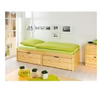 Lit enfant Pegane Lit banquette pour enfant en pin massif vernis naturel - Dim : 90 x 200 cm - -