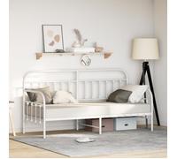 Lit banquette vidaXL Blanc 80x200 cm en Acier 42002643