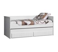 Lit banquette - Vipack - Robin - 1 place - MDF - Tiroir-lit et 2 tiroirs intégrés