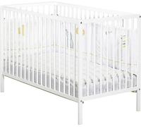 Lit bébé - 120 x 60 cm - Babyprice First - Tout barreaux - En bois blanc