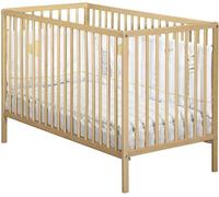 Lit bébé - 120 x 60 cm - Babyprice First - Tout barreaux - En bois naturel
