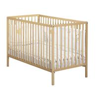 Lit bébé - 120 x 60 cm - Babyprice First - Tout barreaux - En bois naturel