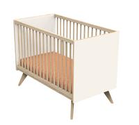 Lit bébé 120x60 à barreaux sur pieds - camille vanille 60X120