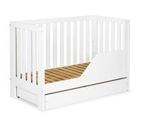 Lit bébé 120x60cm avec tiroir Couleur et barrière de sécurité Blanc Amelie Lit barreaux Amovible