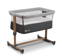 lionelo Leonie lit Bebe avec Matelas Fonction de Berceau, 5 Niveaux de la Hauteur, possibilité de Placer sous l’Angle paroi, latérale Enroulable, 2 Roues, Sac