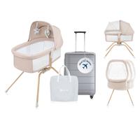 Lionelo Lit bébé Malin Evo 3-en-1 – berceau/parapluie pliable 0–9 kg, matelas, moustiquaire, sac