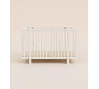 Lit bébé 60x120 cm - Blanc - De la naissance à 3 ans - Fait en Finlande - Garantie 3 ans - Bois responsable - Tediber