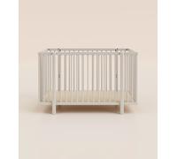 Lit bébé 60x120 cm - Gris - De la naissance à 3 ans - Fait en Finlande - Garantie 3 ans - Bois responsable - Tediber