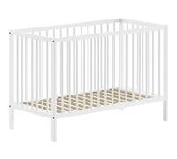 Lit Bébé 60x120 en Hêtre Massif Laqué Blanc - ELIOTT - ALTOBUY Blanc G