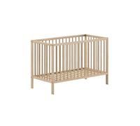 Lit Bébé 60x120 en Hêtre Massif Vernis Naturel - ELIOTT -