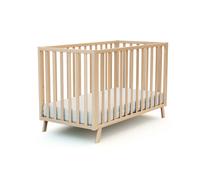 AT4 - Lit bébé évolutif en bois KASA 60 x 120 cm Hêtre Verni - Taille unique