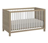 Lit bébé évolutif 70x140 NINO - Chêne/Blanc